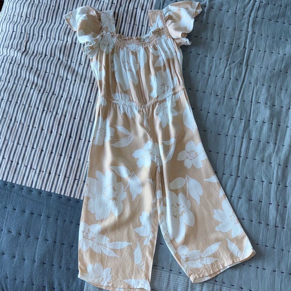 Carter's Cream Floral Kids Jumpsuit